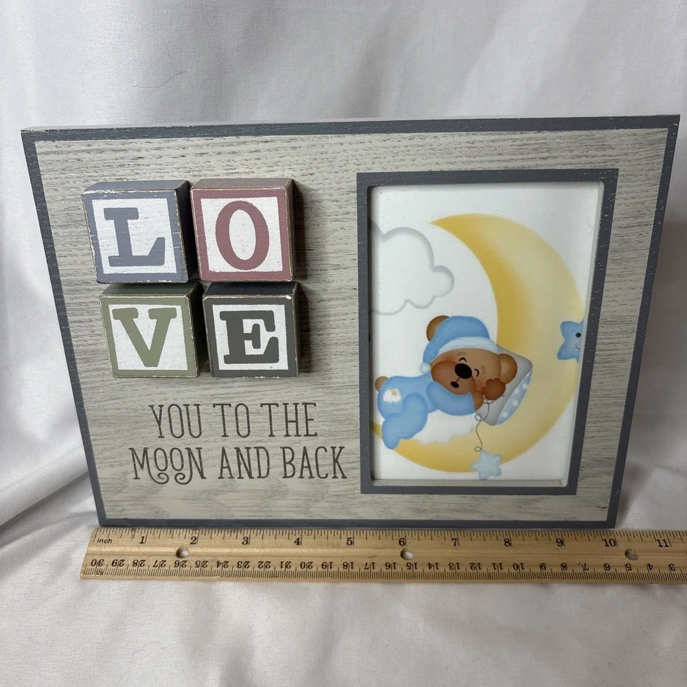 Love You To The‎ Moon And Back Baby Nursery Picture Frame 4x6